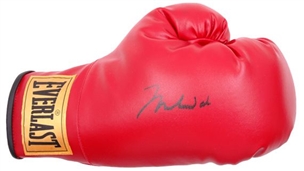 Muhammad Ali Autographed Red Boxing Glove with "10" Inscription